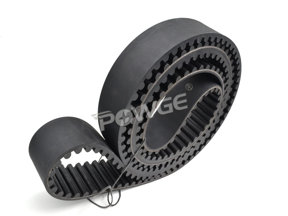 POWGE 1708 1722 1736 1750 1764 1778 1792 14M Synchronous Belt W=25-50mm HTD14M Rubber Timing Belt 1792-14M Industrial Belt