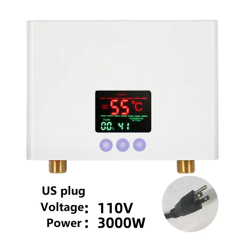 110V 220V Doorstromers Badkamer Keuken Wandmontage Elektrische Boiler LCD Temperatuurdisplay met Afstandsbediening