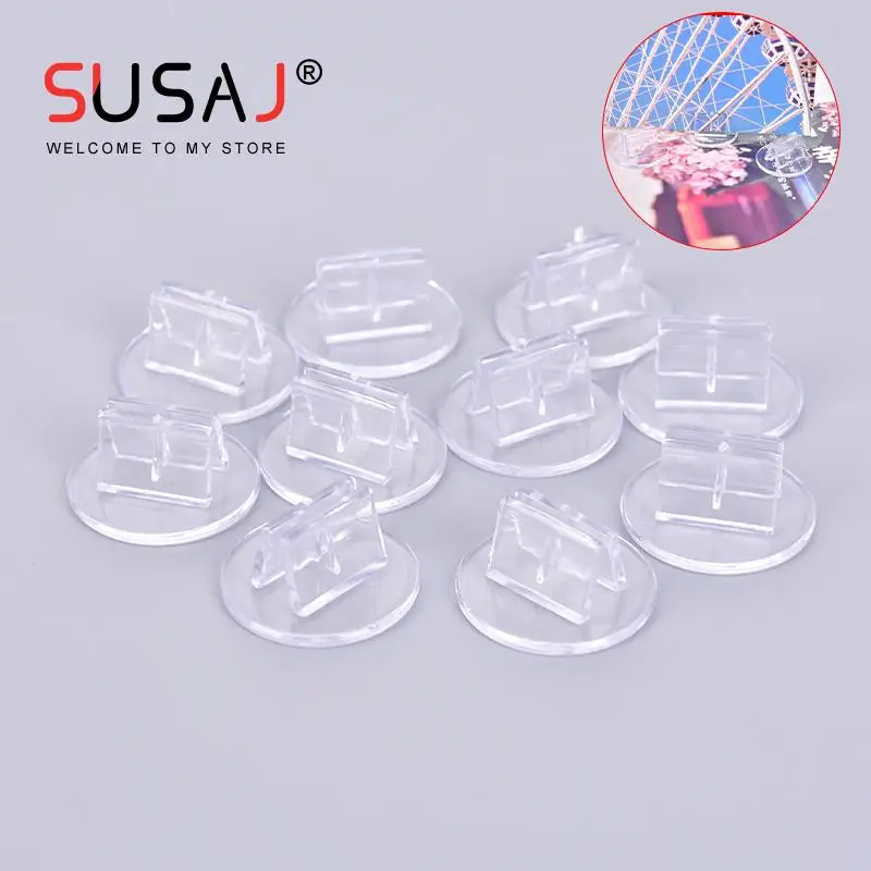 10 Pieces Plastic Cards Stand Unique Transparent Fixed Props for 2mm Paper Board Games Cards