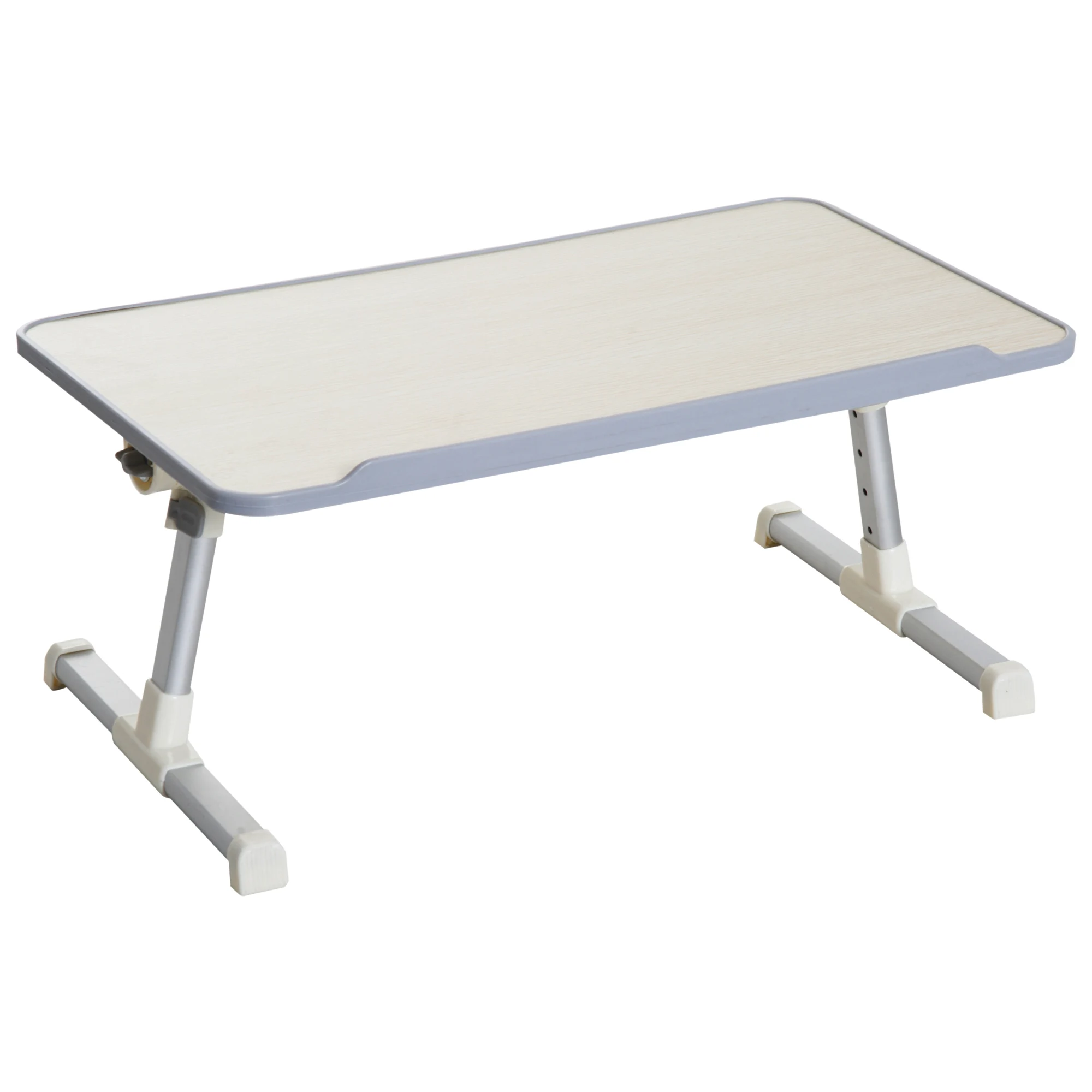 HOMCOM Mesa de Ordenador Ajustable y Plegable Soporte Escritorio Portatil Mesa sobre Sofa Cama para Desayuno 54x30x22.5-32cm