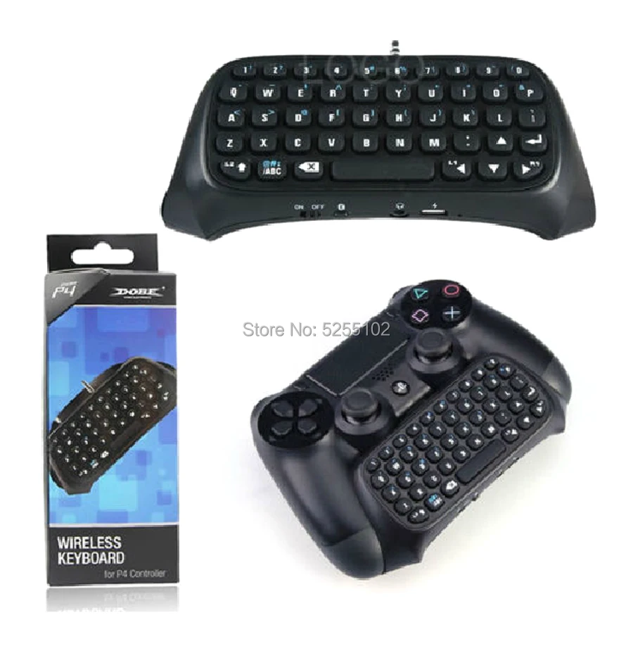 1Set Mini Wireless Keyboard 3.5mm Plug Game Chat pad Message Keyboard for Sony for Playstation4 for PS4 Controller