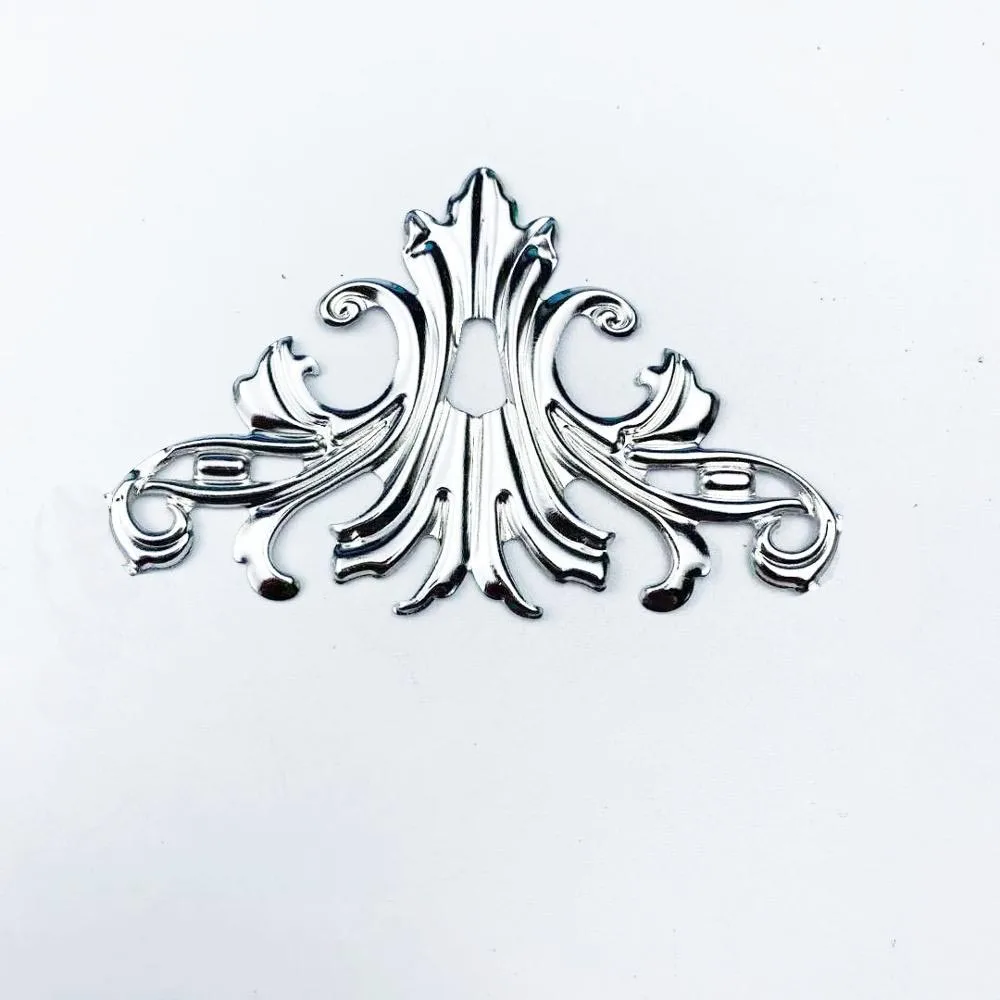 10pcs/lot 45x78mm Metal Filigree Flowers Slice Charms base Setting Jewelry DIY Components Findings