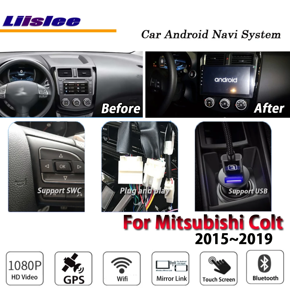 

For Mitsubishi Colt 2015~2019 Accessories Car Android GPS Navigation Multimedia Player Radio DSP Stereo System Head Unit 2din