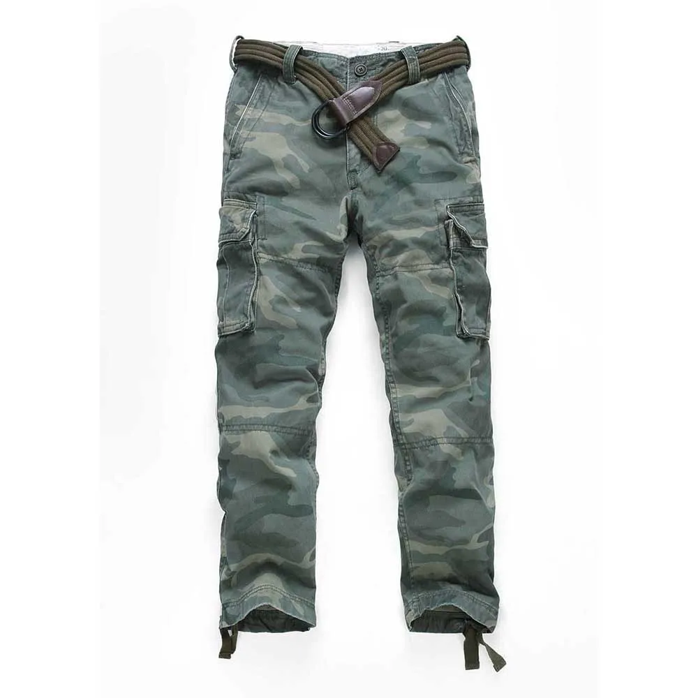 Fashion Camouflage Cargo Pants Men Casual Military Army Style Straight Loose Baggy Trousers Tactical Streetwear Clothing