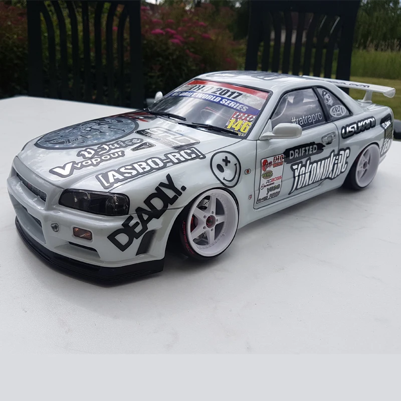 Killerbody 48626 Electric Touring RC Car 1/10 RC CLEAR PC Body Nissan SKYLINE (BNR34)