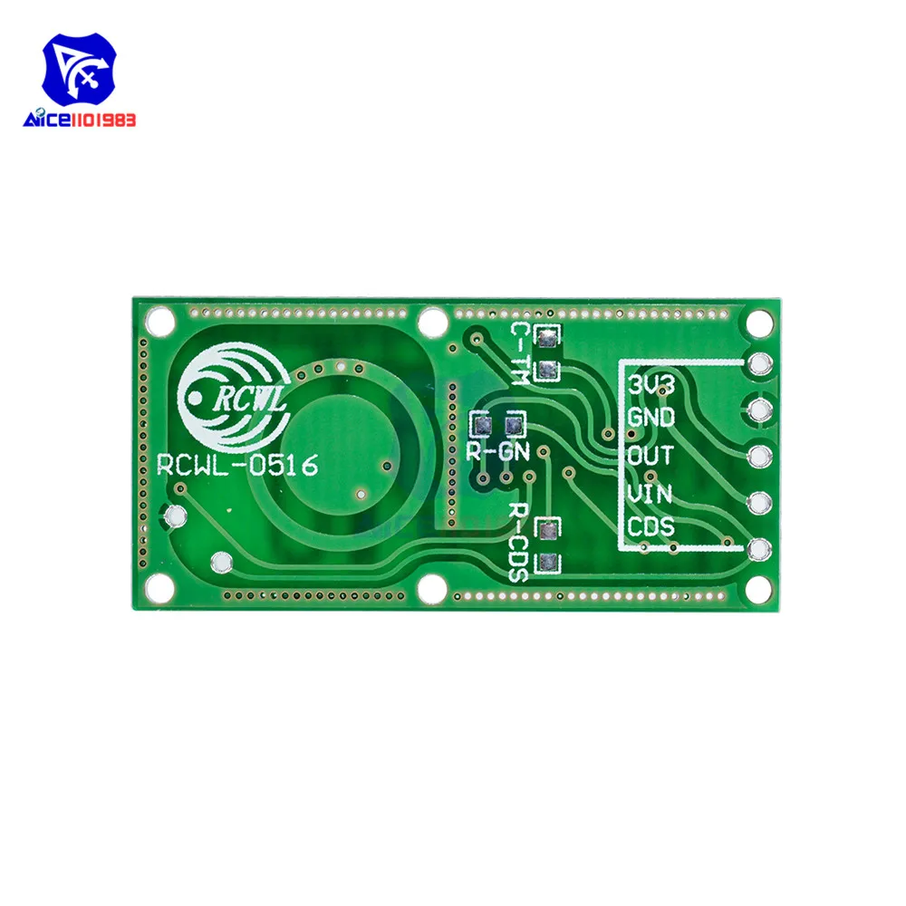 5PCS/Lot RCWL-0516 Microwave Radar Sensor Human Body Induction Switch Module Penetrating Detection Capability 3.3V