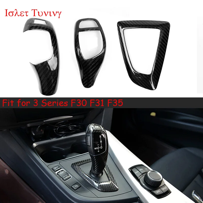 

Сухая карбоновая внутренняя крышка ручки переключения передач LHD F30 для BMW 3 серии F30 F35 из углеродного волокна, накладки на рамку переключения передач и панели