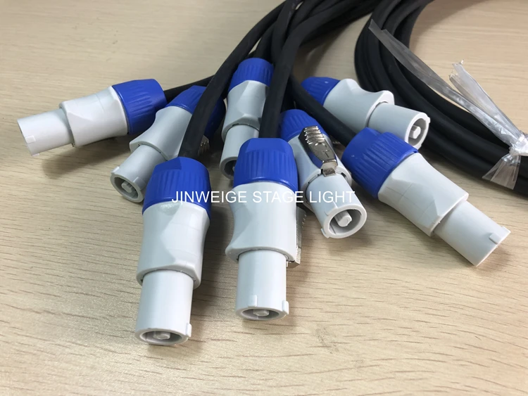 Câble d'extension Pro Dj Stage Light, connecteur de verrouillage, entrée et sortie Powercon, 1-10m