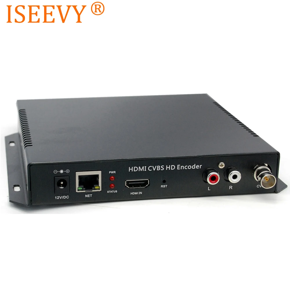 

ISEEVY H.264 HDMI CVBS Video Encoder HDMI AV to IP Streamer support RTMP RTMPS RTSP UDP HTTP and Facebook Youtube Wowza