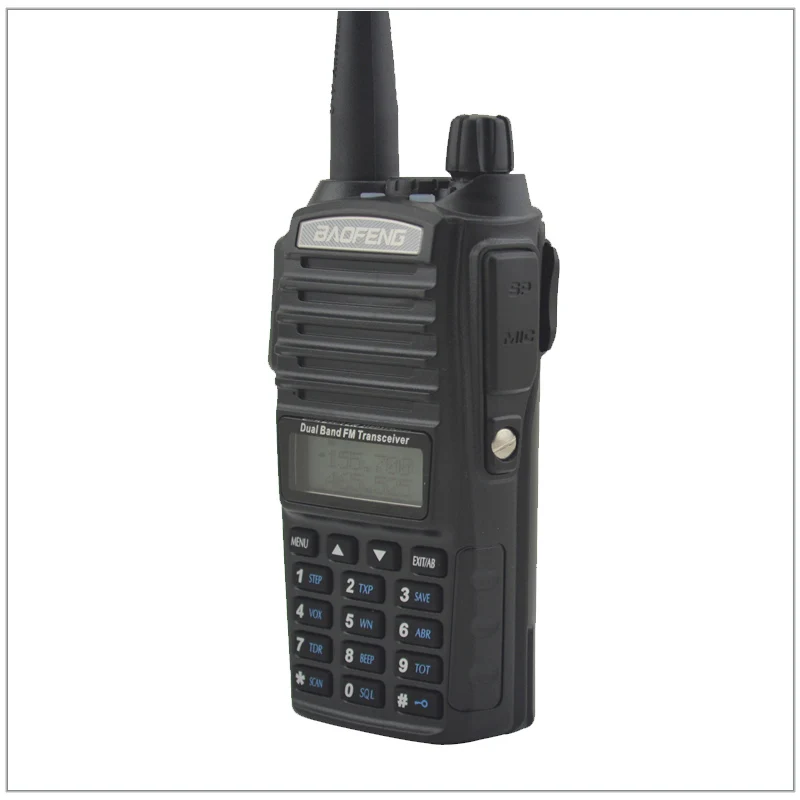 Baofeng-walkie-takie de doble banda, radio con interruptor PTT, VHF/UHF, 8W, UV-82, auriculares manos libres, UV 82