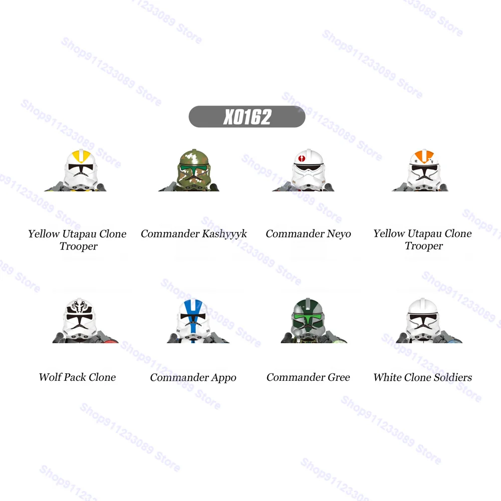 

8pcs Stormtroopers Utapau Clone Troopers Commander Neyo Kashyyyk Appo Building Blocks Bricks Star Action Figures Wars Toy X0162