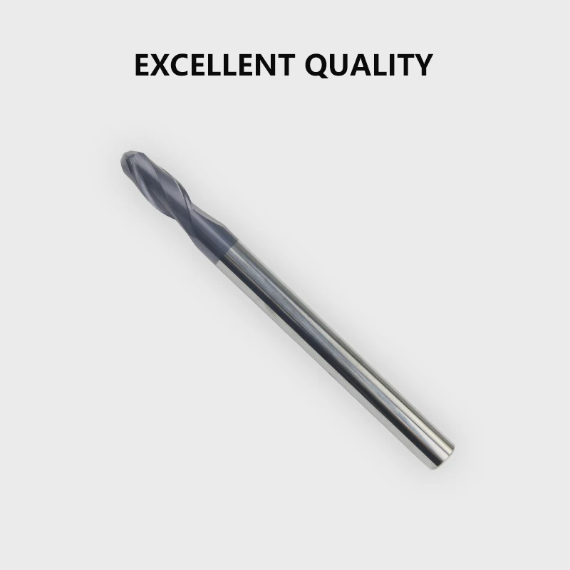 2 edge tungsten steel ball end milling cutter HRC50 degree R0.5mm R1.25mm R4mm R6mm R10mm tungsten steel milling cutter CNC tool