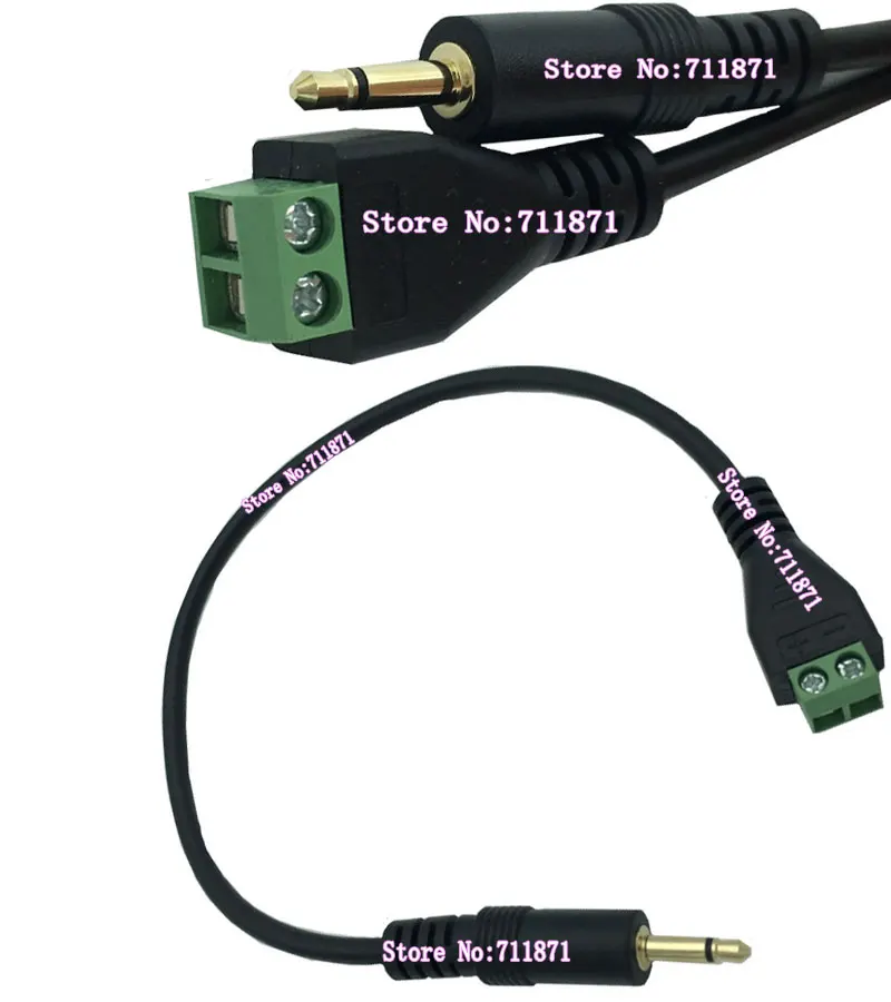 2P custom No soldering 3.5 Mono Male Audio connector Adapter 2P 3.5 2Pin Screw Terminal Female 2 Pole 3.5 Audio Cable Line