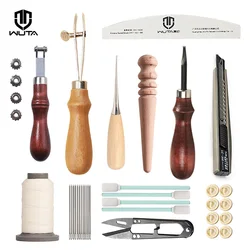 WUTA Professional Leather Craft Tools Kit Hand Sewing Stitching Punch Work Basic Set for DIY Beginner 25/27/29/35pcs Available