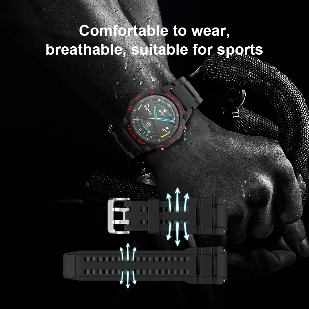 Sikai tpu banda pulseira para huawei relógio gt2 tpu escudo protetor de tela capa caso para huawei gt 2 wacth acessórios