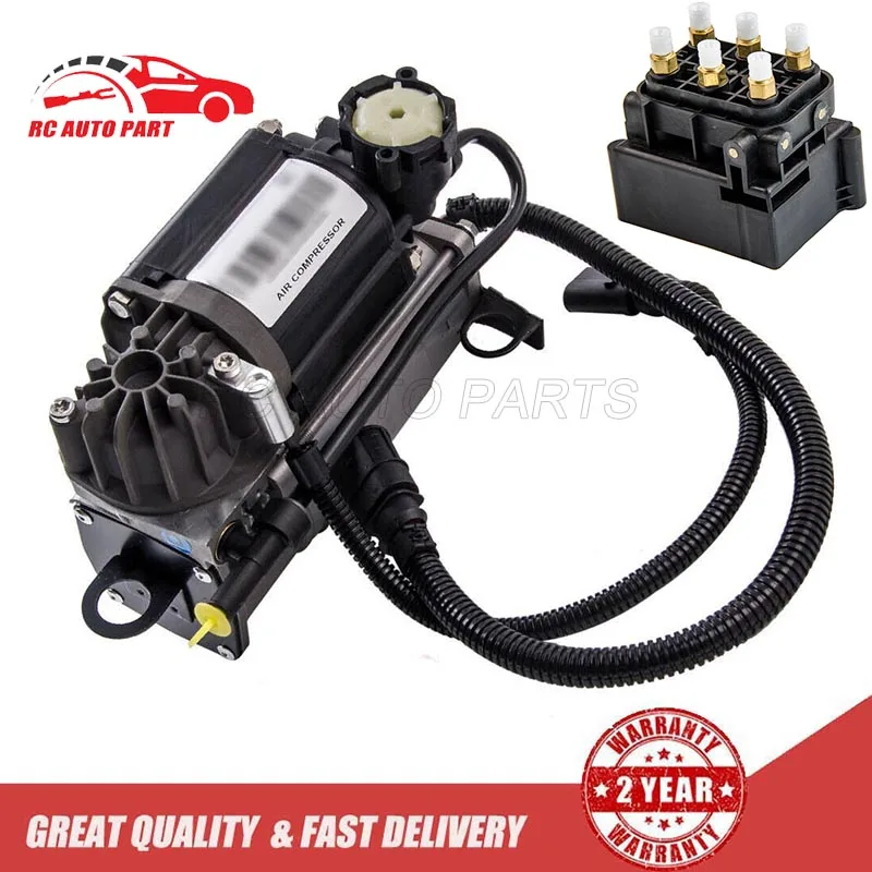 2PCS Air Suspension Compressor pump + Valve Block Distribution valve For Audi A6 4B C5 4FH C6 Allroad 4Z 4Z7616007A 4154031060