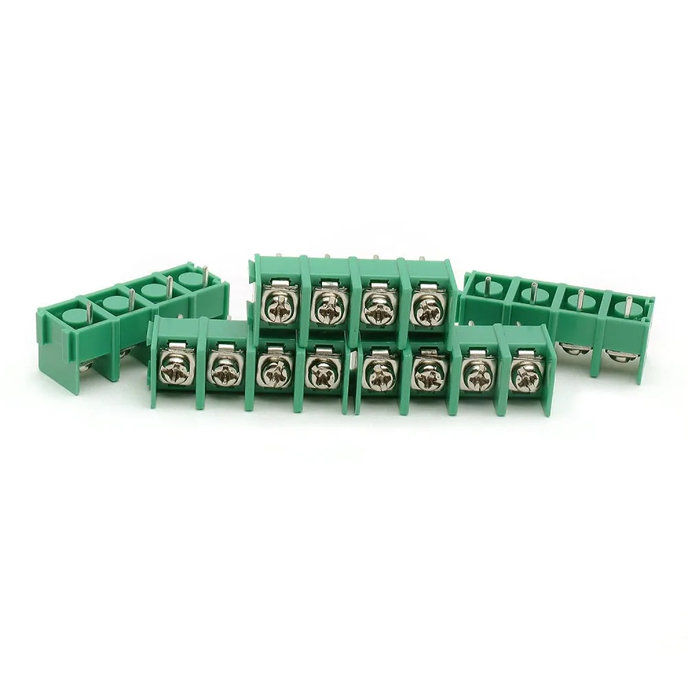 100 Stück KF8500/KF7620 8,5/7,62 mm Rastermaß Stecker Leiterplatten-Schraubklemmenblock-Anschluss 2-polig / 3-polig / 4-polig grün schwarz 10 A 300 V – Detail 6