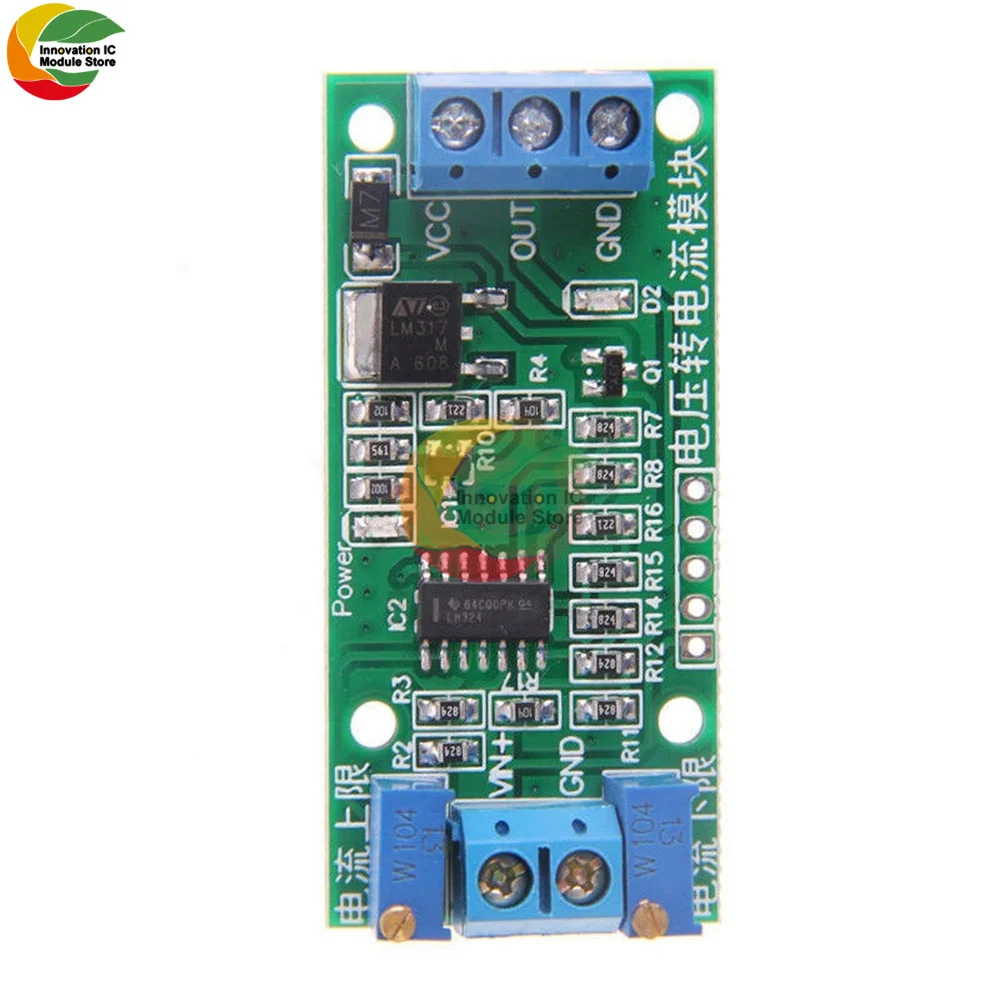 Voltage to Current Signal Converter 0-2.5V 0-3.3V 0-5V 0-10V 0-15V 0-24V to 0-20mA/4-20mA Transmitter Current Conversion Module