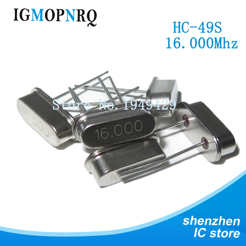 10pcs hc-49s 16MHz Oscillator quartz resonator HC49S 49S 16M 16.000mhz crystal