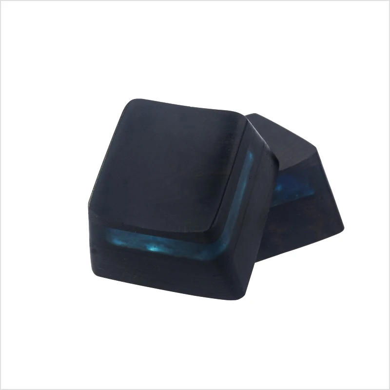 1pc custom-made resin solid wood mixed key cap for MX switch mechanical keyboard personalized sandwich translucent key cap