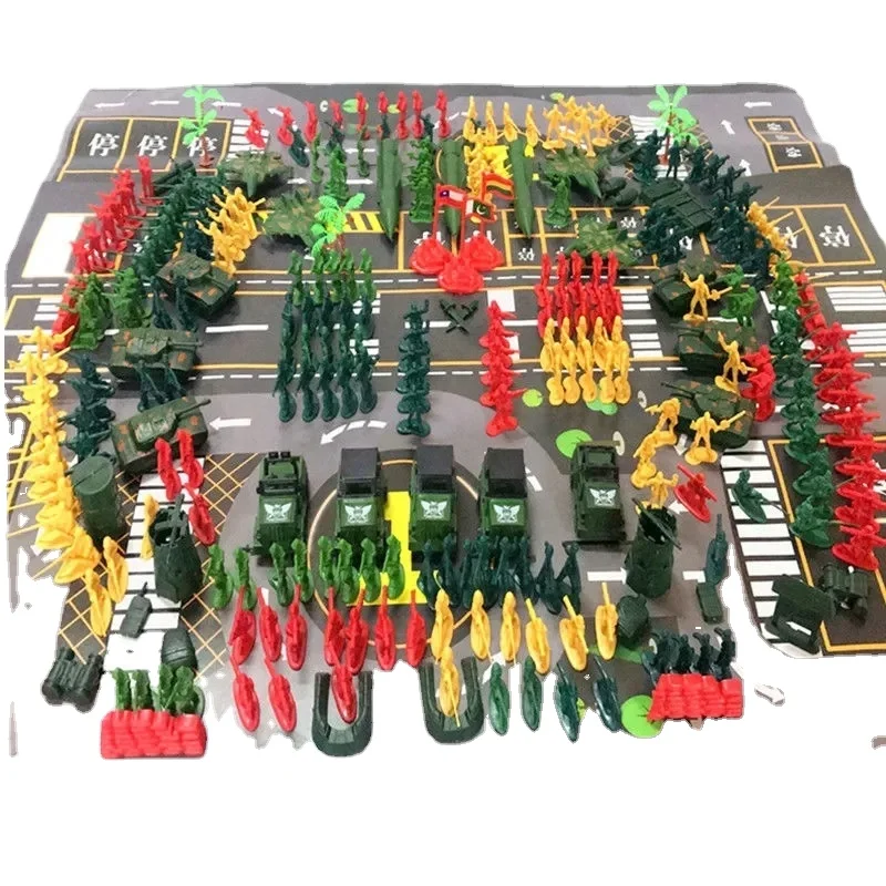 307 Piece Plastic Toy Soldier Playset Army Men Action Figure Scene Model