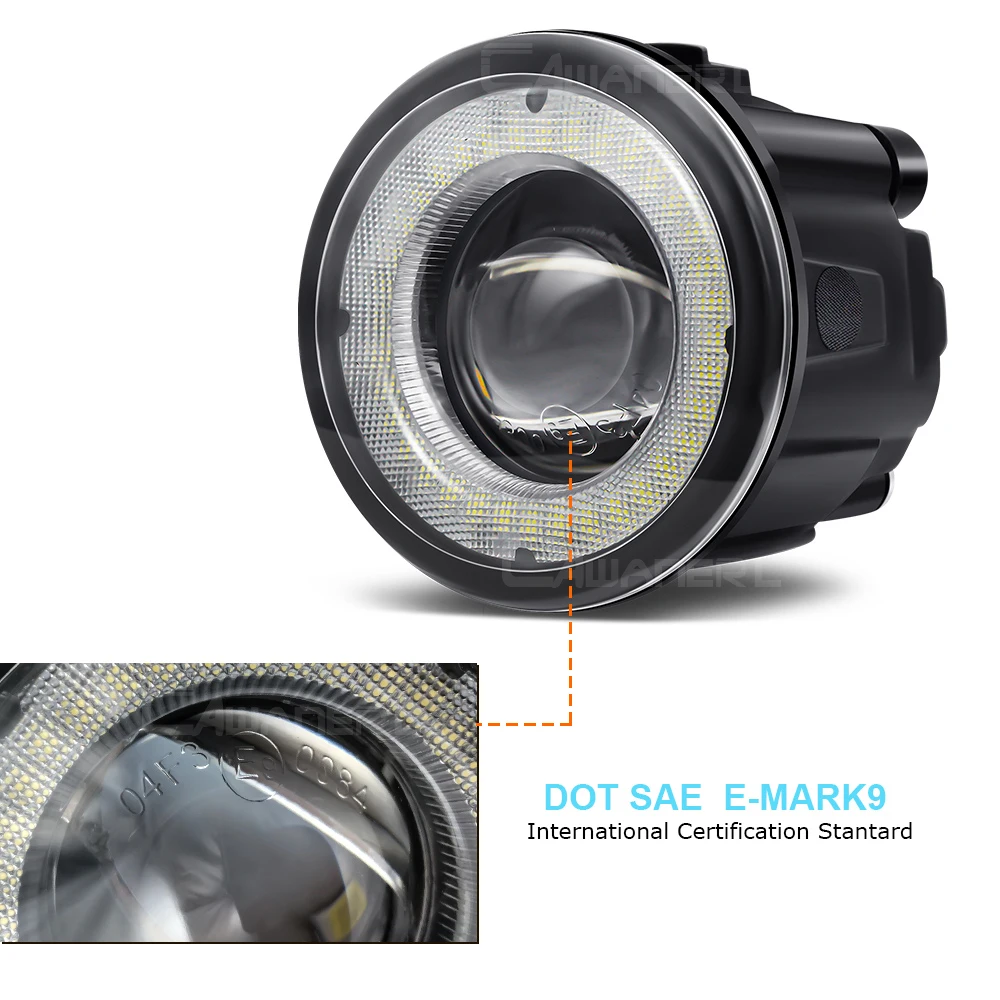 Car Front Bumper Fog Light Assembly LED Lens Angel Eye DRL 30W 8000LM 12V For Nissan Juke Qashqai Cube Quest Rogue Patrol Note