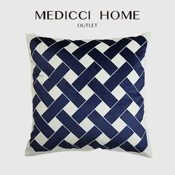 Medicci Home Cushion Cover Intersecting Geometric Velvet Printed Modern Nordic Living Room Sofa Decorative Pillow Cases 50x50cm
