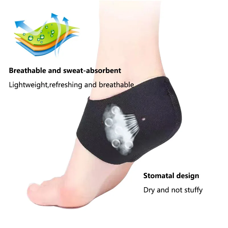 Chaussettes de talon pour hommes et femmes, soins des pieds, fasciite plantaire, tendinite d'achille, callosités, fissures Spcollar, instituts oto, coussinets de talon, protecteurs de pieds