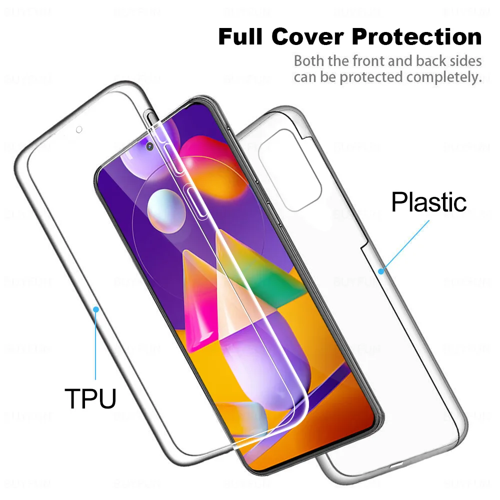 360 Full silicone case For Samsung A31 A41 A51 A21s A71 A20 A50 A70 M31s S20 Fe Note 20 A12 s21 S10 S9 S8 J4 J6  A6 A7 A8 2018