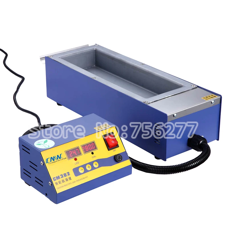 CM-302 1500W 220V 110V Lead-free Split solder pot Temperature control intelligence melt tin 9.8KG Square Melting tin furnace