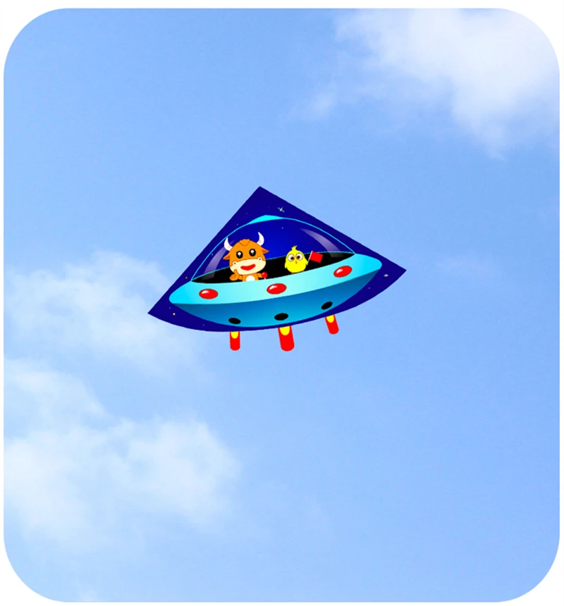 free shipping spacecraft kite flying toys for kids line outdoor sports game Cartoons kites weifang kite factory nylon kites koi