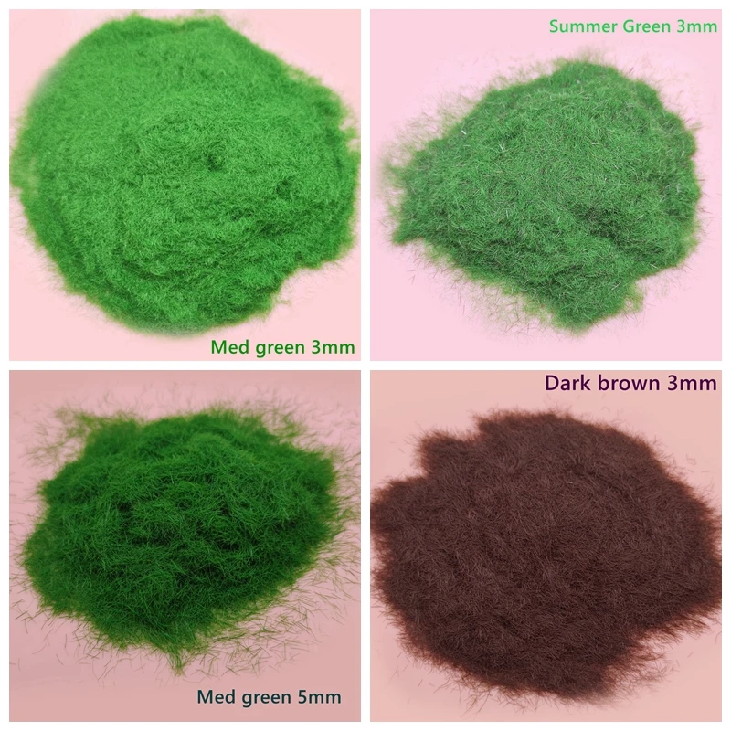 50ml STATIC GRASS Model Materia Scene Turf Flock Lawn Nylon Grass Powder 3MM/5MM/8MM Modeling Hobby Craft Accessory