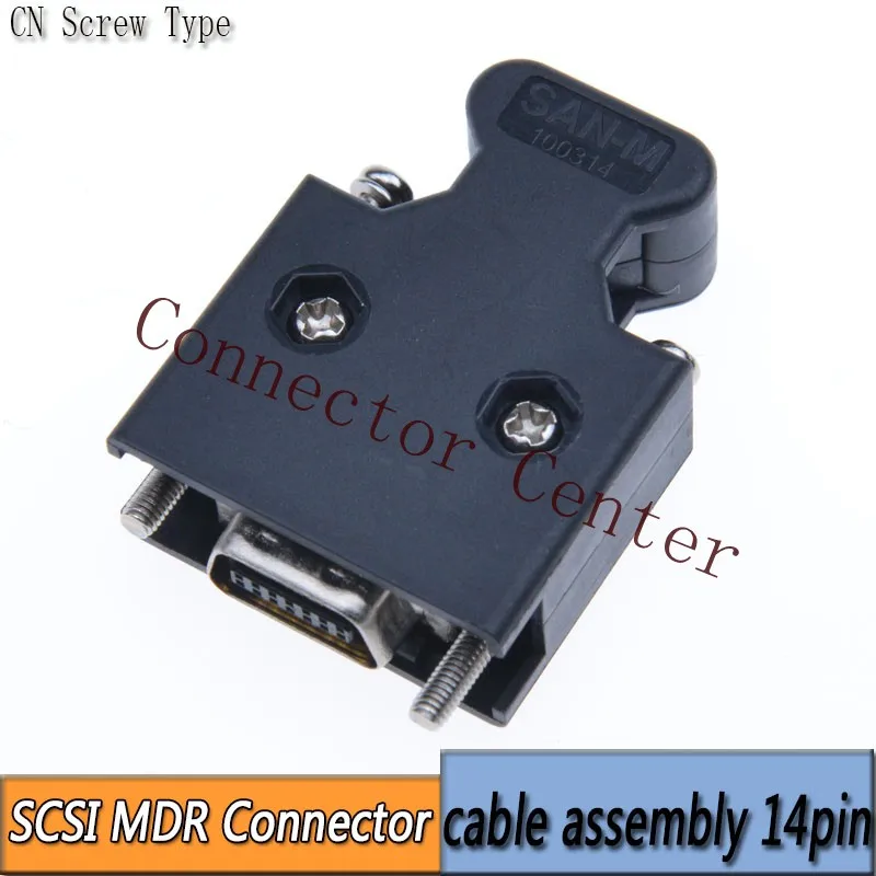 

MDR Cable Connector male 14-Pin Compatible with 3M SCSI CN Connector 10314 10114