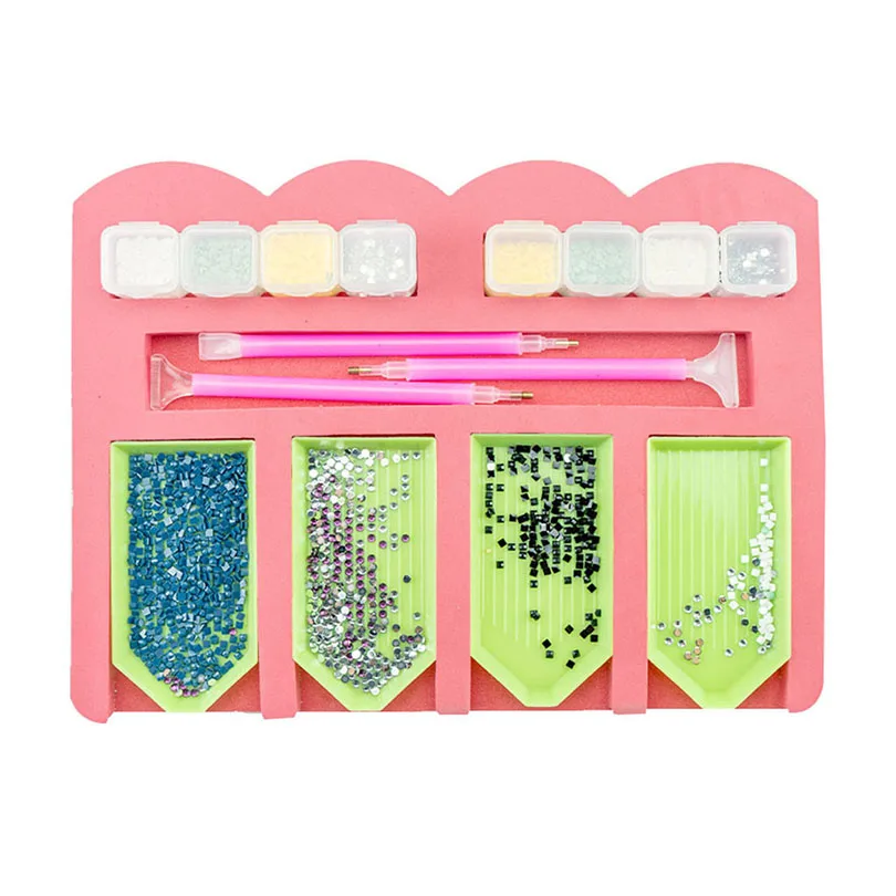 Multi-function Diamond Painting Tray Holder Drill Pen Diamond Box Drill Clay Organizer Storage Box DIY Craft