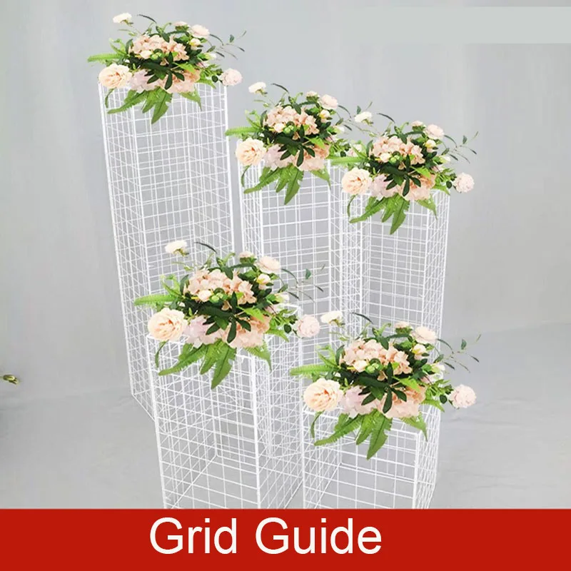 

Wrought Iron Grid Guide, Foldable T Stage Square, Wedding Stage, Welcome Area Grid Decoration