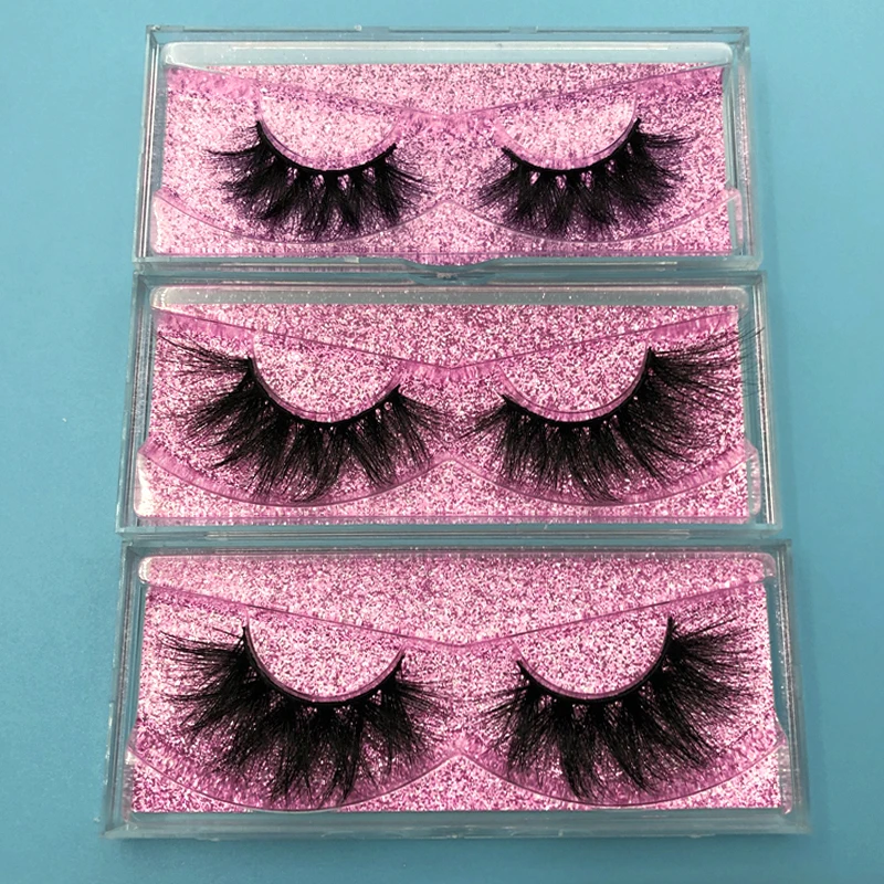 3pcs/Lot 100% Real Siberian 5D Mink Fur Strip False Eyelash No Case Long Individual Eyelashes Makeup Mink Lashes Extension