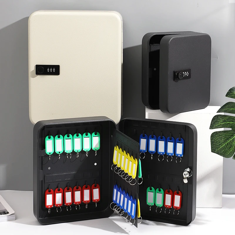 Wall-mountable Metal Key Password Estate Agency Cabinet Car Keys Store Safe Box