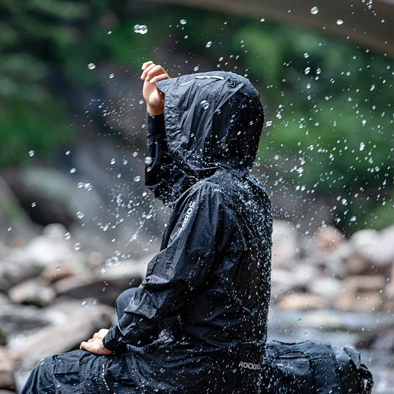 ROCKBROS – veste de cyclisme imperméable pour hommes, imperméable à capuche réfléchissante, coupe-vent de Sport en plein air, taille européenne