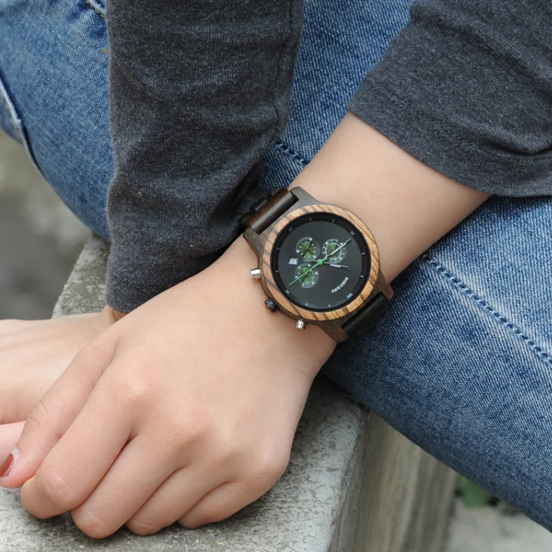 BOBO BIRD-Reloj de pulsera de cuarzo resistente al agua para mujer, cronógrafo de marca de lujo con indicador de fecha, gran caja de regalo