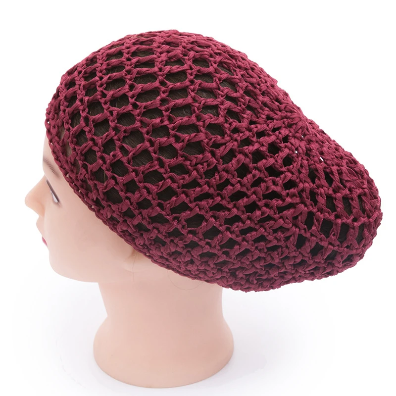 1 PCS Neue Ankunft Frauen Damen Weiche Rayon Snood Haarnetz Gehäkelte Haar Net Heißer verkauf zubehör hand-woven haar netze