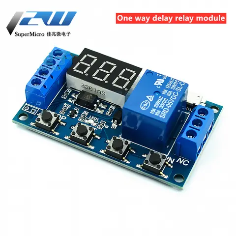 DC 6-30V Relay Module Trip Delay Switch Circuit Timer Adjustable Cycle  Control Off Switch Delay Time Relay 6V 9V 12V 24V(1 PCS)