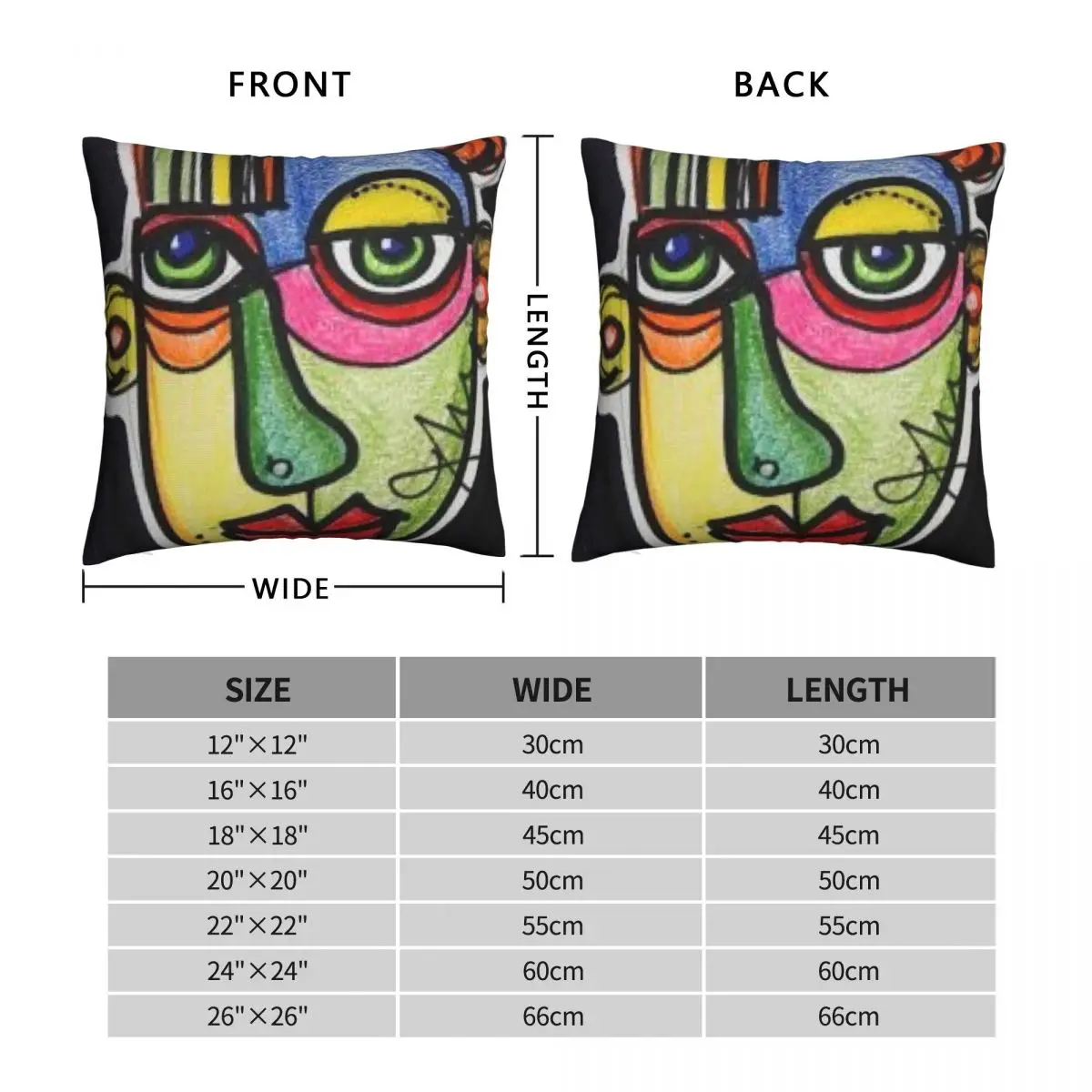 Picasso Pillowcase Polyester Linen Velvet Creative Zip Decor Home Cushion Cover 45x45