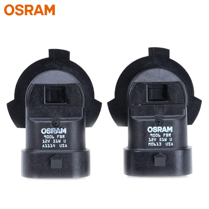 OSRAM HB4 9006 Yellow 9006FBR Halogen Fog Breaker 12V 51W Car Original Headlight 2600K Light +60% Brighter Genuine Lamps, Pair
