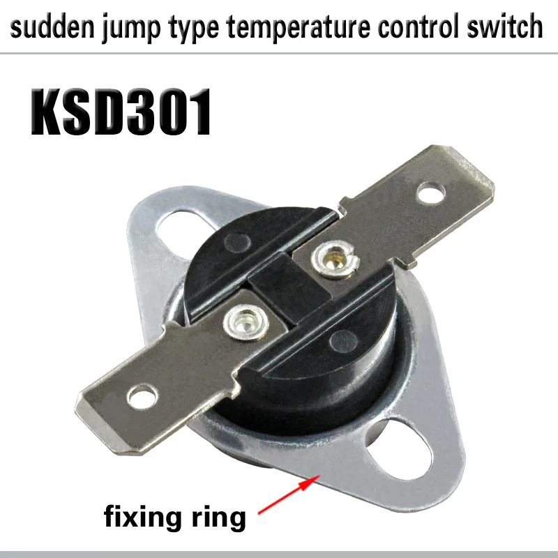 1Pc  KSD301 thermostat switch sudden jump temperature control normally closed 60-150℃ button type temperature control