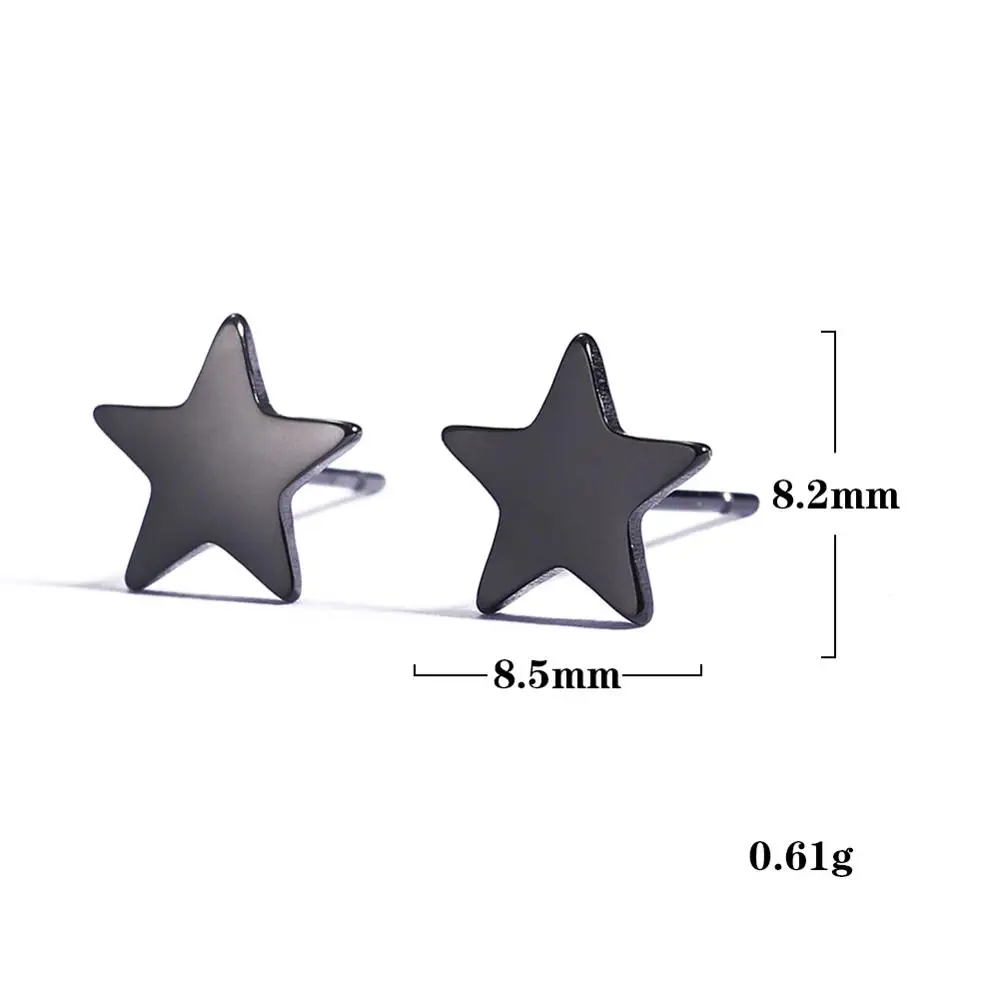 Sipuris Simple Star Stud Earrings Stainless Steel Pentagram Minimalist Earrings For Women Jewelry Girlfriend Gift Gold Color