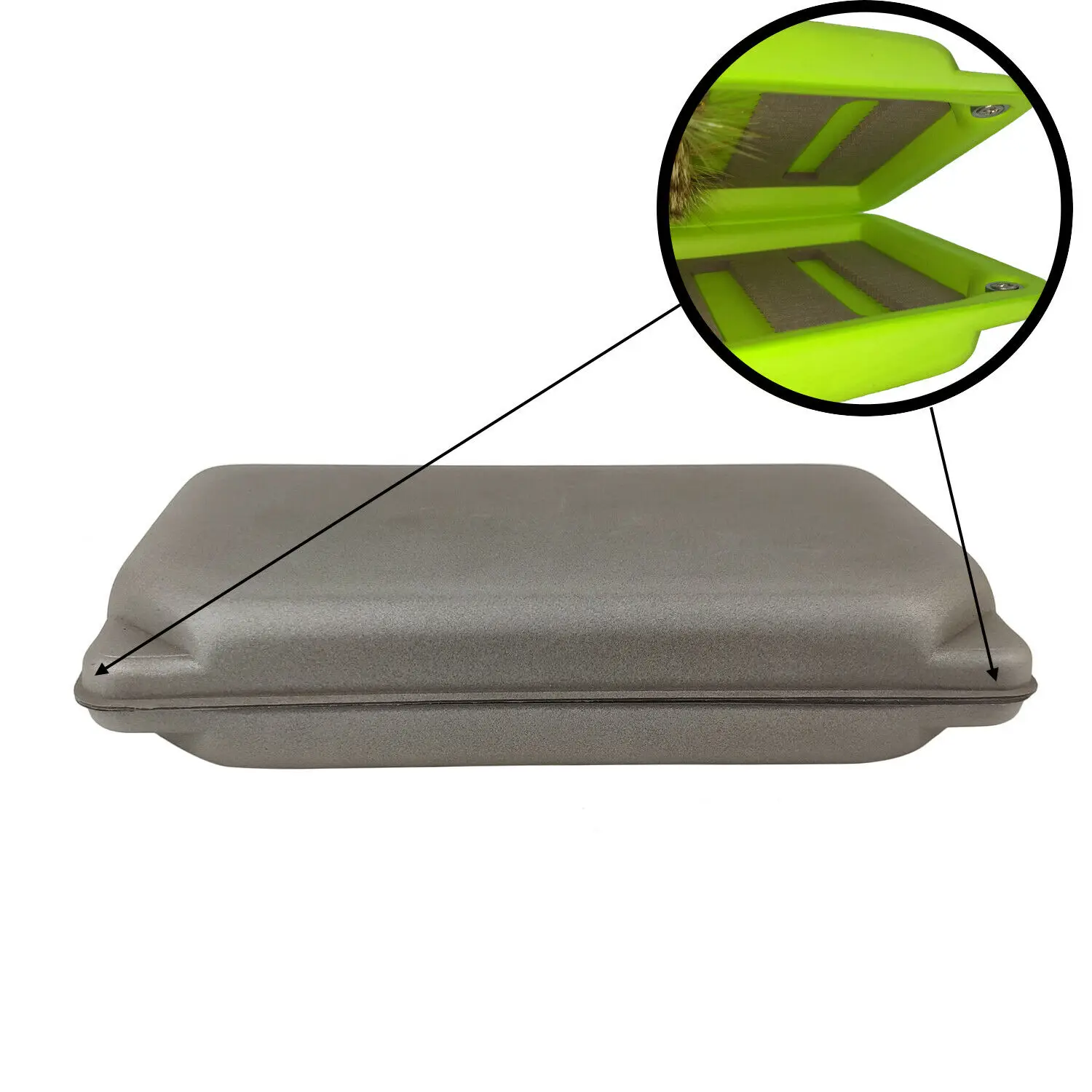 Aventik Float EVA Foam Fly Box Slit Foam Fly Fishing Box 6X3.48X1.2inch