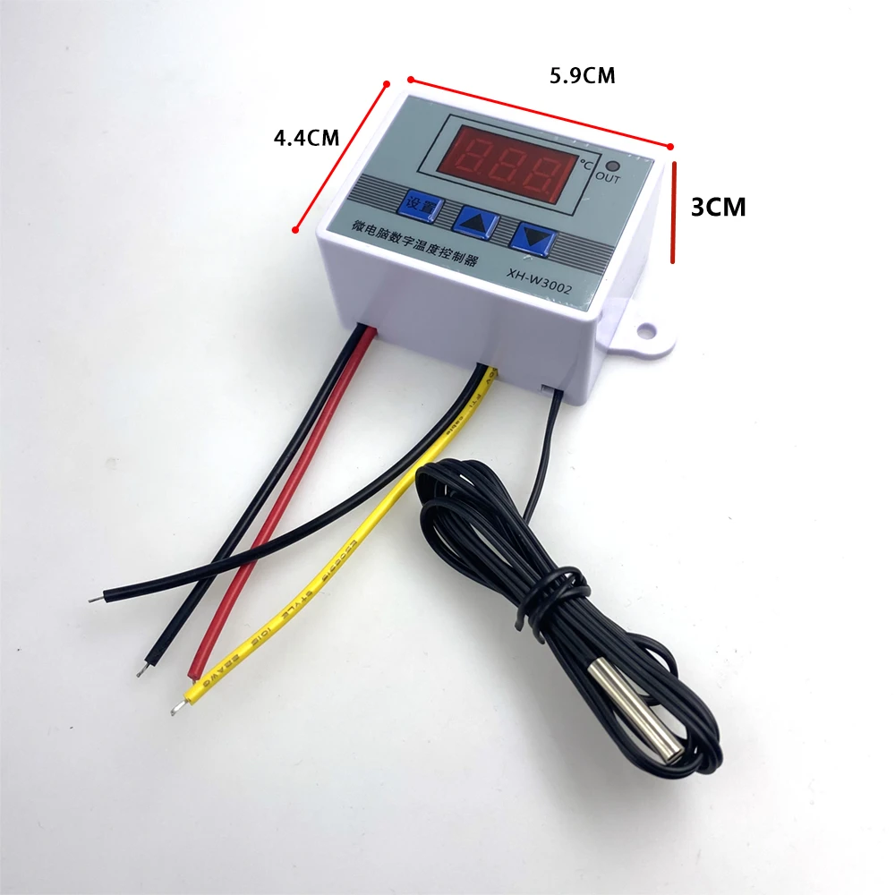 XH-W3002 12/24/220V Digital LED Temperature Controller 10A Thermostat Control Switch Probe with waterproof sensor Microcomputer