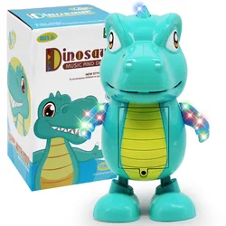 Musical Dancing Dinosaur Baby Toy, Electric Dancing and Singing Toys with Lights and Sounds for Toddlers Age 1 2 3 Birthday Gift