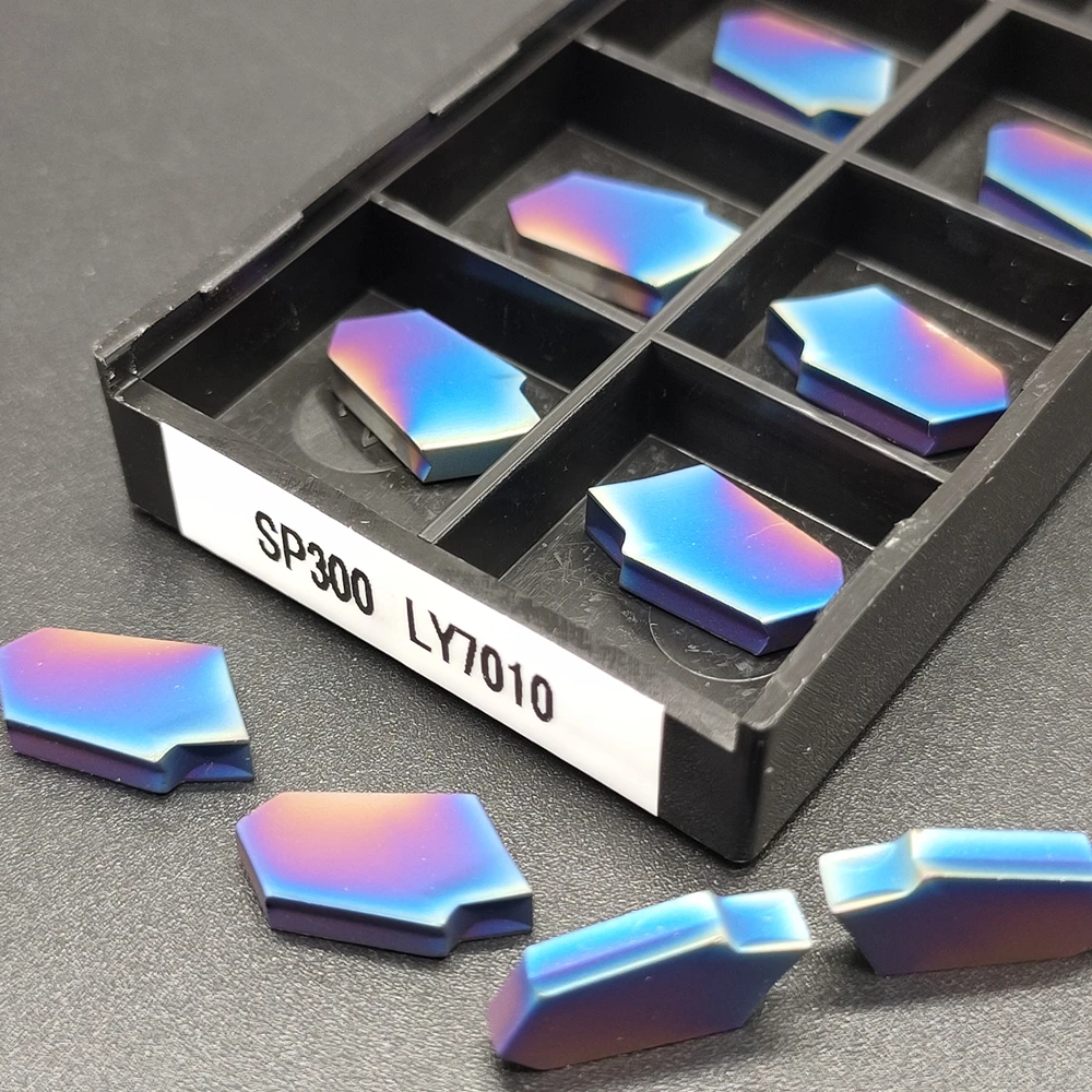 

10 шт. высокое качество SP300 LY7010 3,0 мм nano синий токарный станок токарный инструмент для ЧПУ карбидный токарный инструмент
