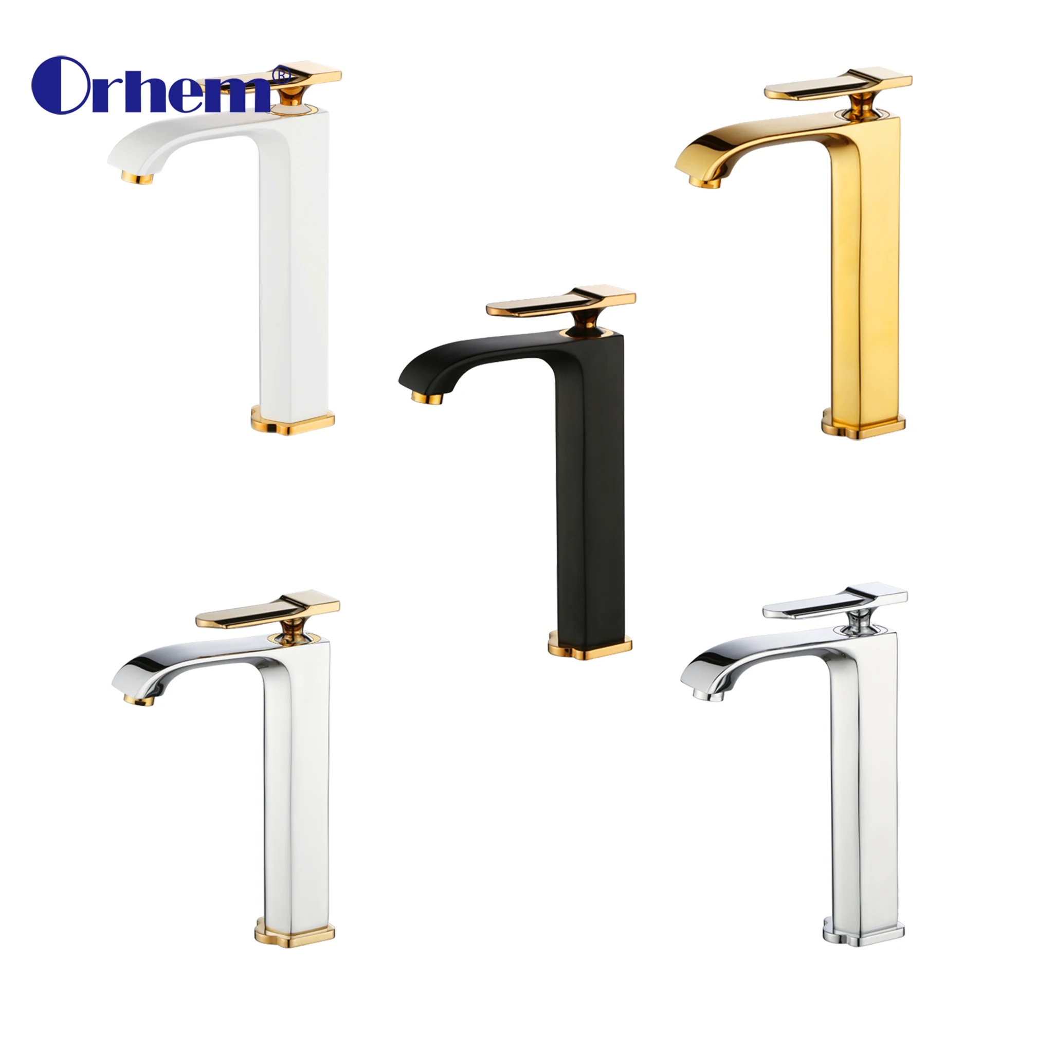 Brass Chrome Single Handle Bathroom Basin Faucets Cold/Hot Mixer Basin Sink Tap Black Water Kitchen Faucet Bathroom Accessories